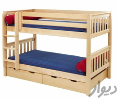 تخت خواب دوطبقه چوبی دو ۲ طبقه کودک نوجوان ۲طبقه|تخت و سرویس خواب|تهران, بازار|دیوار